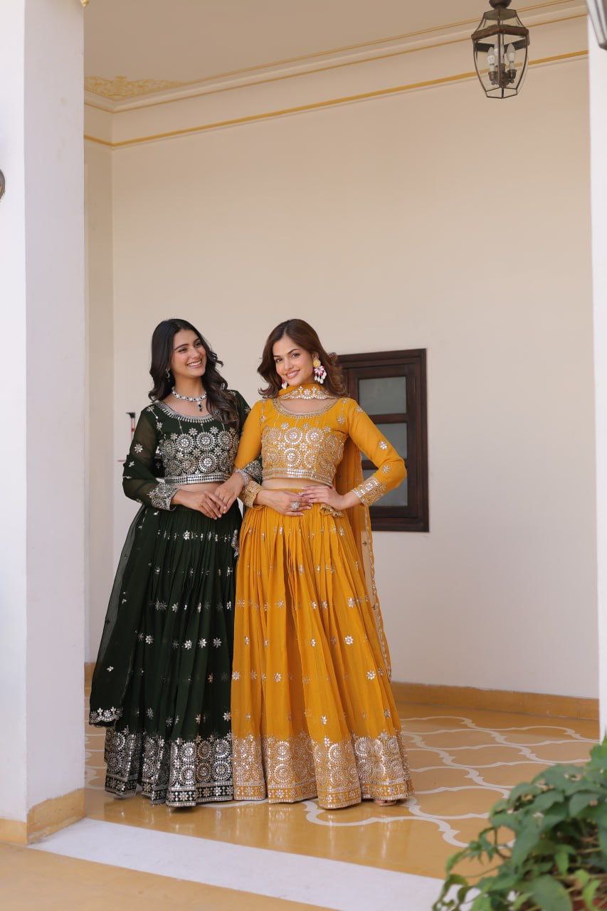 Wedding Lehenga Choli with Heavy Embroidery & Sequence Work | Party Wear Lehenga Choli 2025