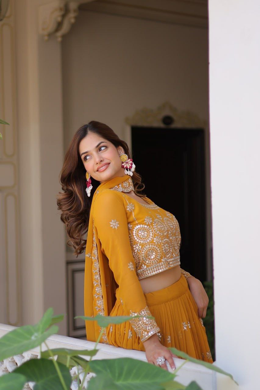 Wedding Lehenga Choli with Heavy Embroidery & Sequence Work | Party Wear Lehenga Choli 2025