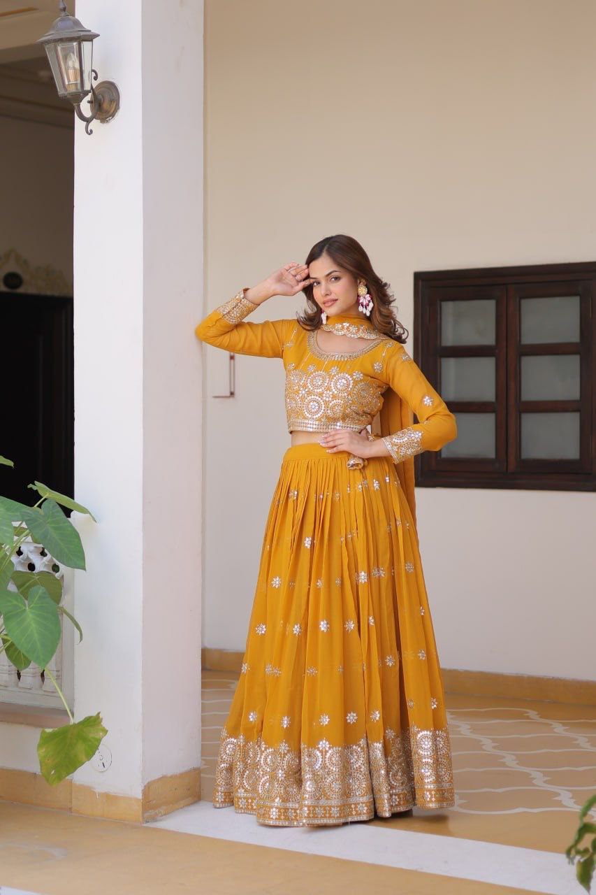 Wedding Lehenga Choli with Heavy Embroidery & Sequence Work | Party Wear Lehenga Choli 2025