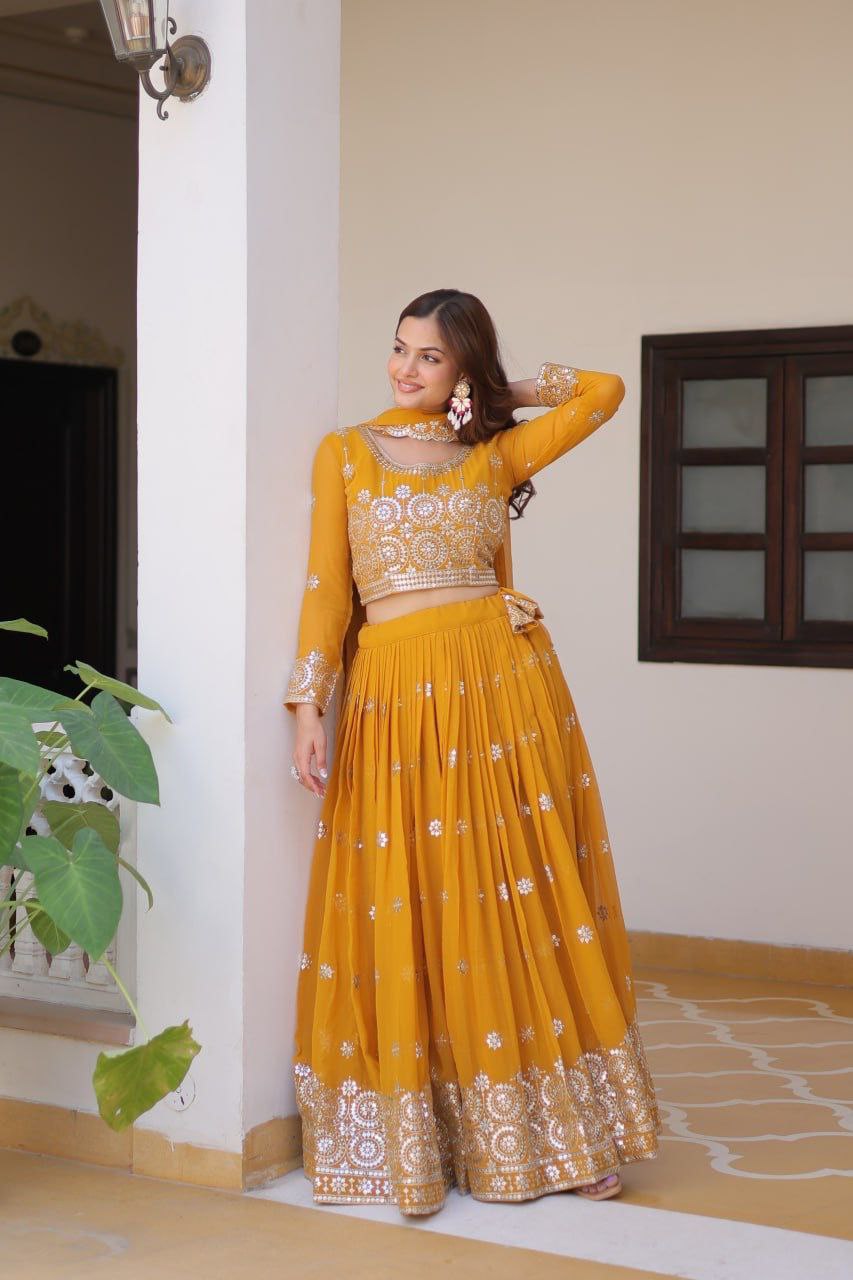 Wedding Lehenga Choli with Heavy Embroidery & Sequence Work | Party Wear Lehenga Choli 2025