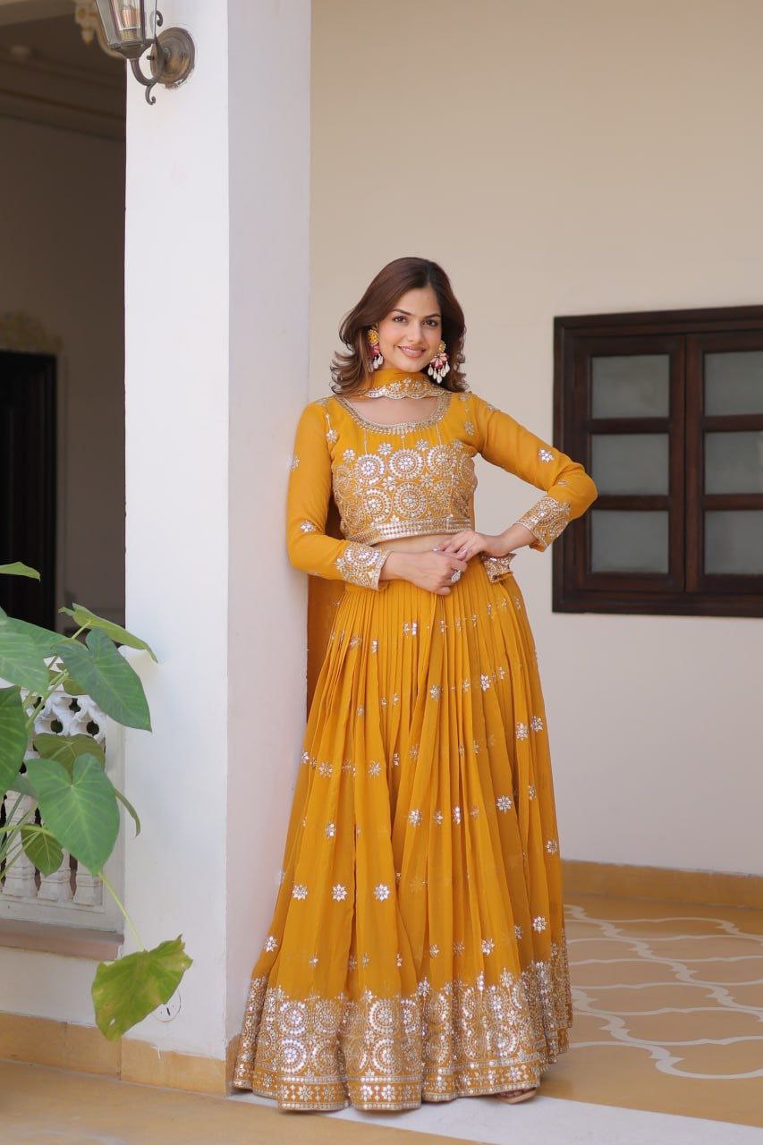 Wedding Lehenga Choli with Heavy Embroidery & Sequence Work | Party Wear Lehenga Choli 2025