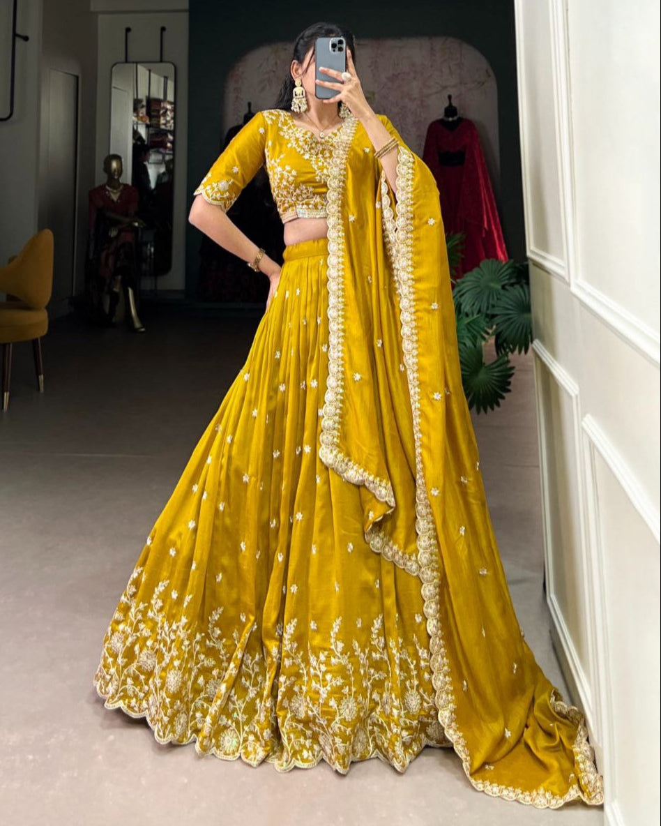Mustard Wedding Lehenga Choli With Dupatta | Wedding Collection Lehenga Choli 2025