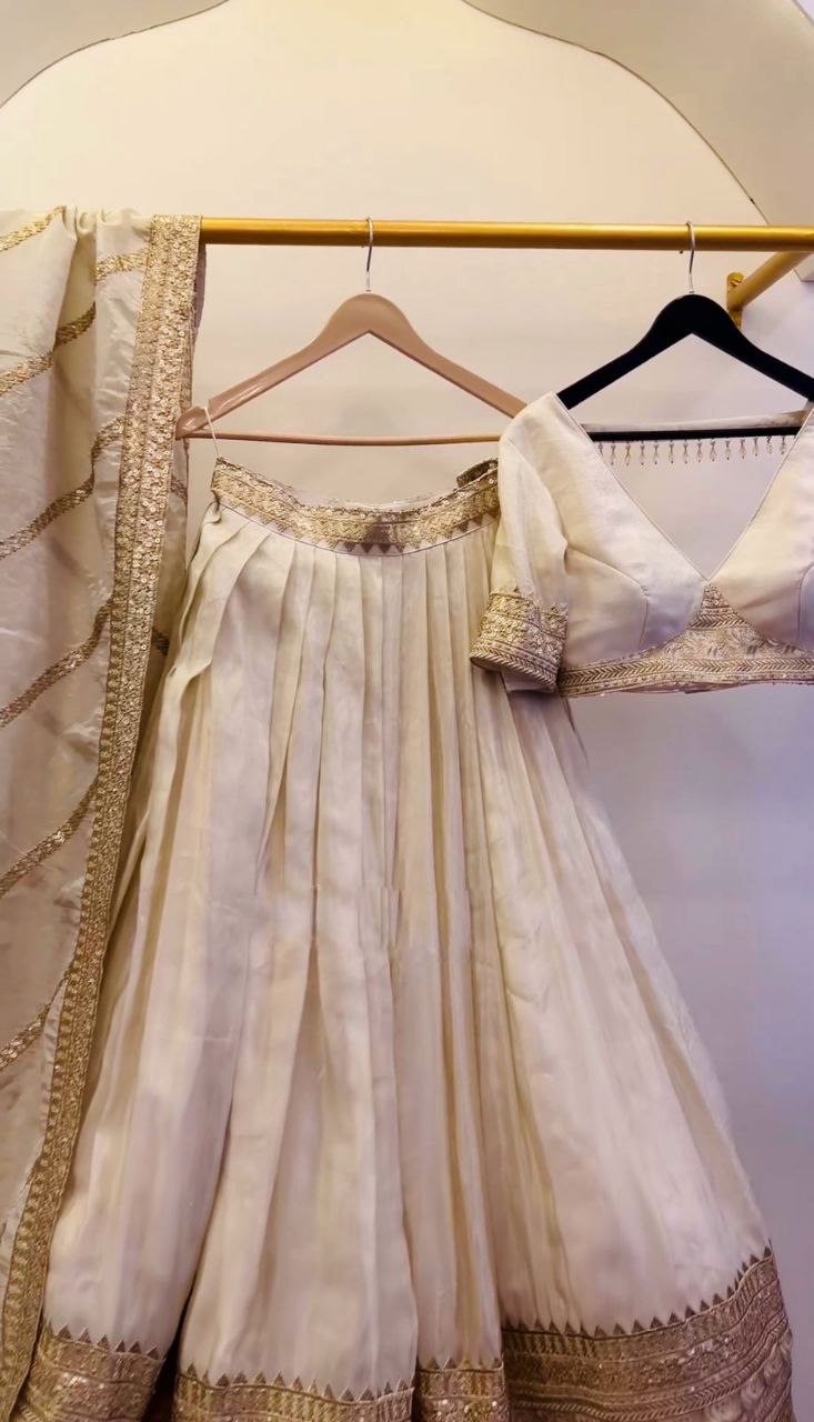 Wedding Collection Chinon Silk Lehenga Choli | Heavy Embroidery & Sequins Work