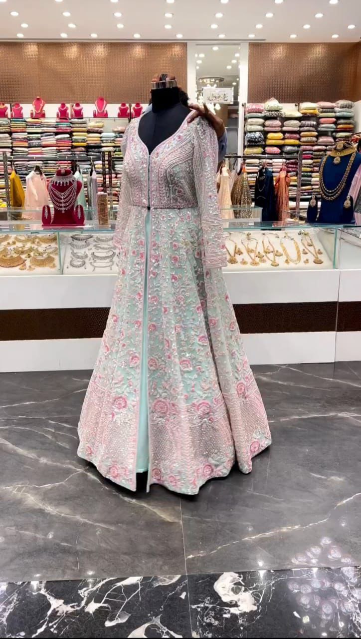 Heavy Embroidered Sequins Partywear Lehenga Choli with Dupatta | Lehenga Choli For Wedding