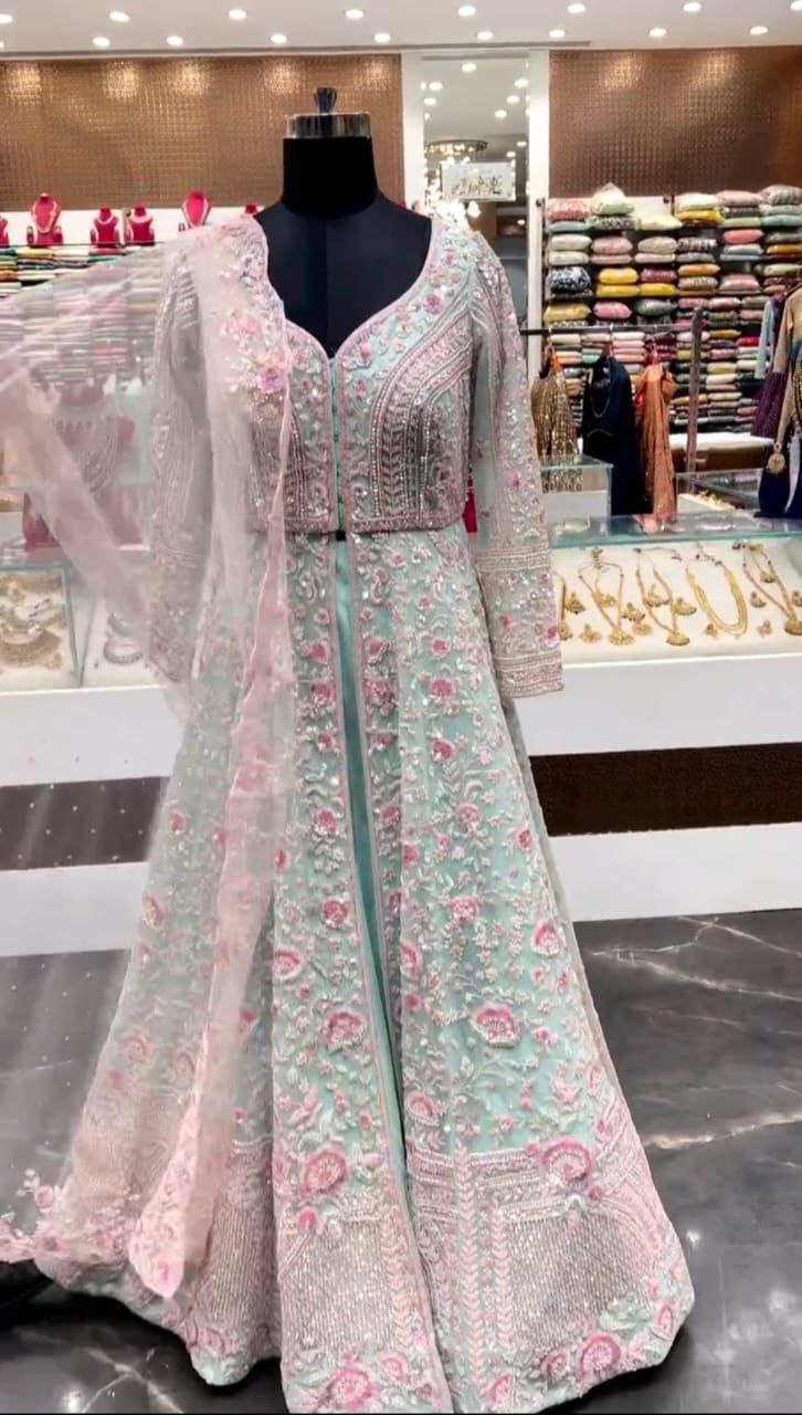 Heavy Embroidered Sequins Partywear Lehenga Choli with Dupatta | Lehenga Choli For Wedding