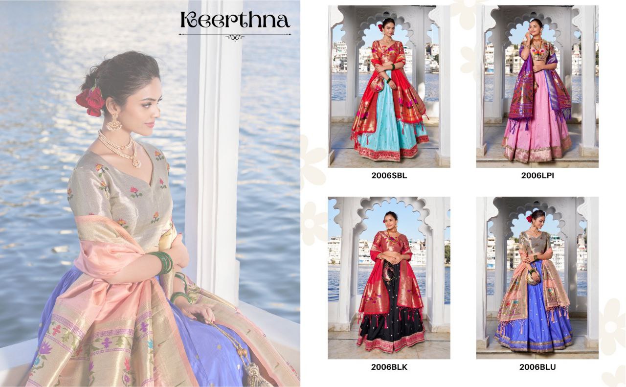 Timeless Paithani Jacquard Silk Partywear Lehenga Choli Set with Dupatta and Batwa