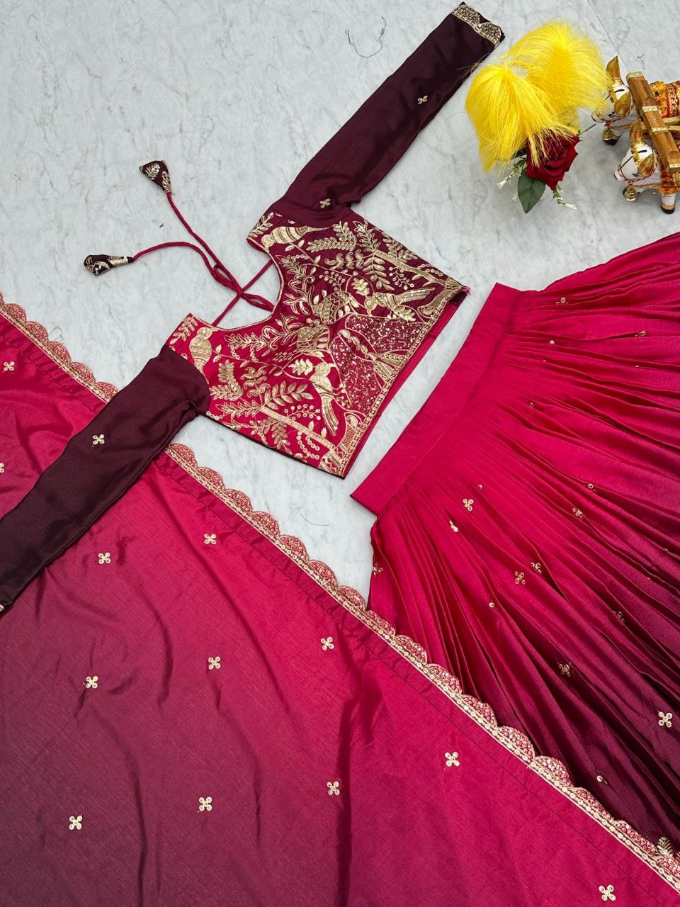 Luxurious Wedding Lehenga Choli with Elegant Flair & Designer Dupatta