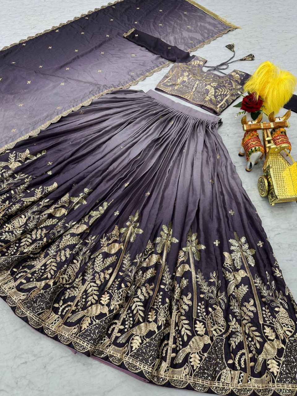 Luxurious Wedding Lehenga Choli with Elegant Flair & Designer Dupatta