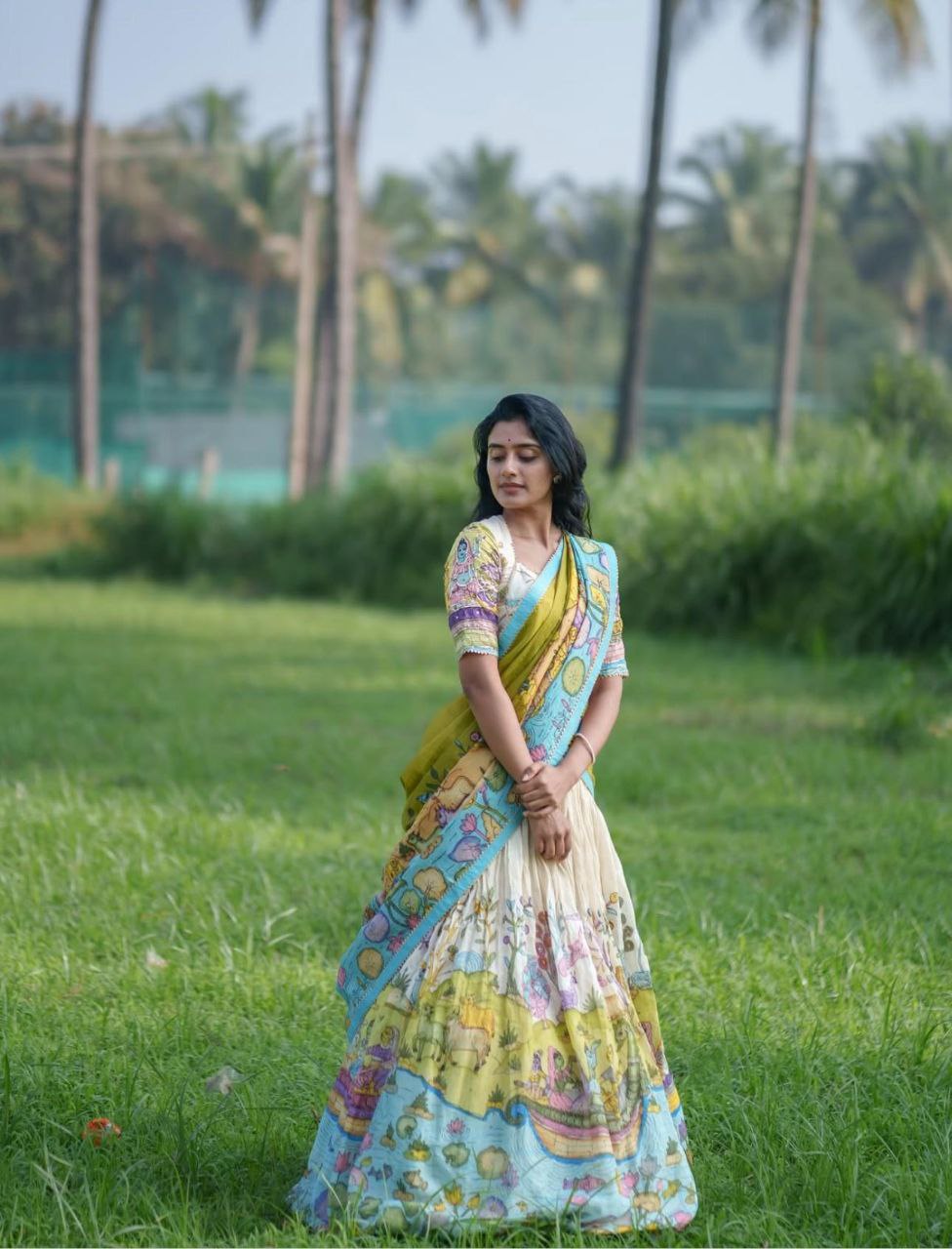 Kalamkari Cotton Lehenga Choli with Dupatta – Elegant & Comfortable
