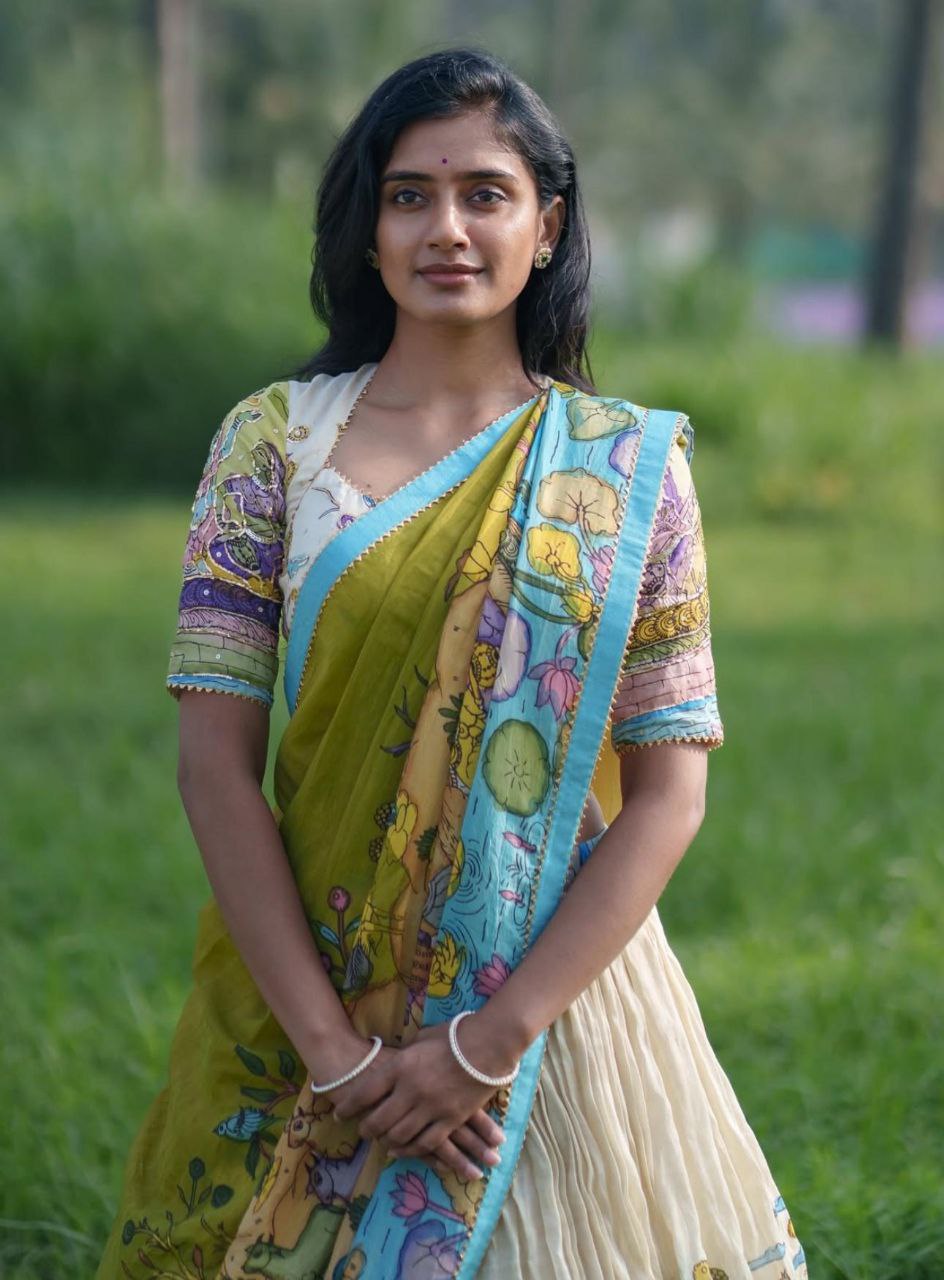 Kalamkari Cotton Lehenga Choli with Dupatta – Elegant & Comfortable