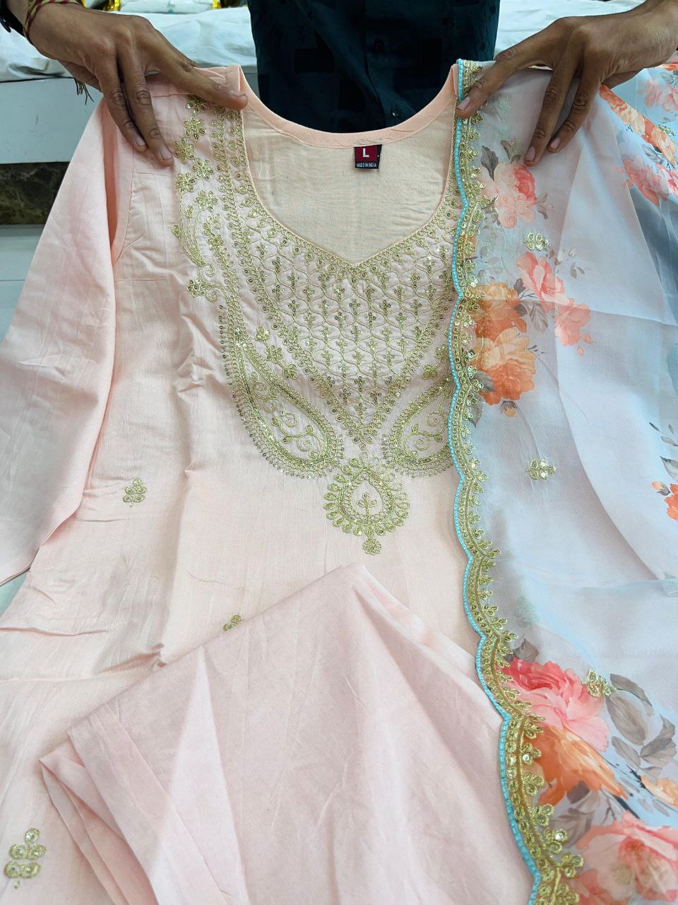Premium Pakistan Style Chanderi Suit – Elegant & Lightweight