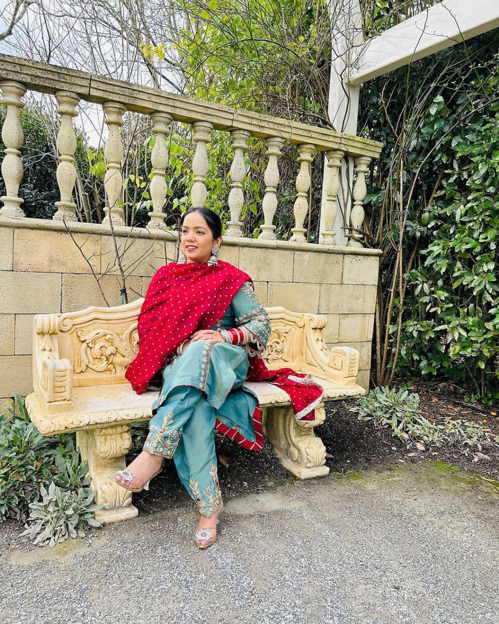Luxury Pakistani Suit Set with Heavy Handwork & Sequence Embroidery