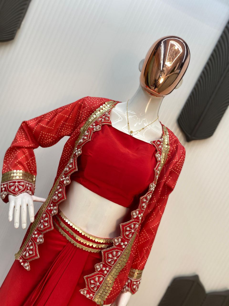 Stylish Three-Piece Western Dhoti Set – Perfect for Trendy Weddings