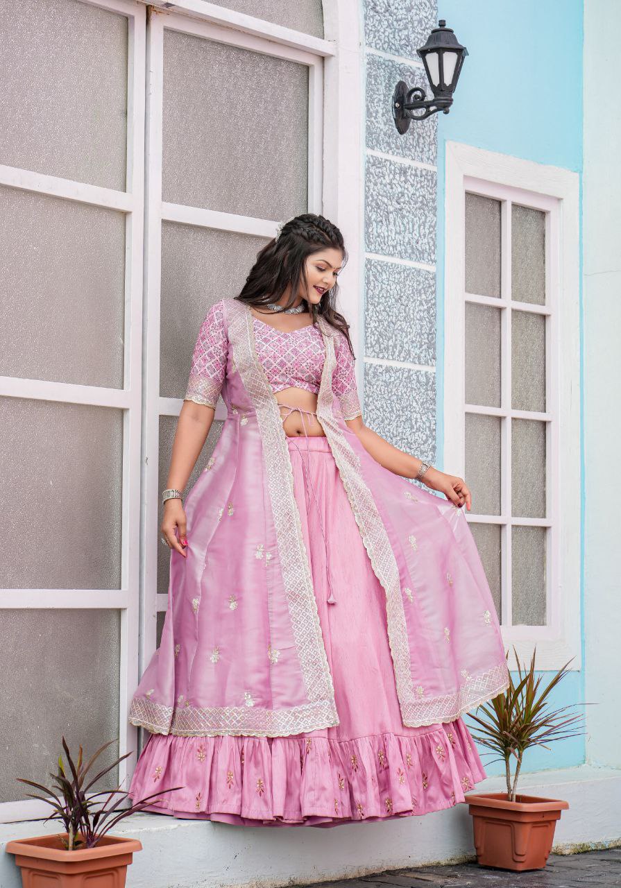 Elegant Butterfly Shrug Indo-Western Lehenga Set – Premium Designer Wear