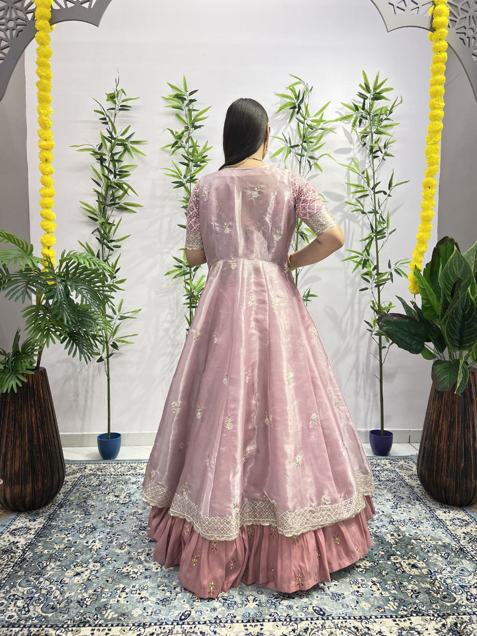 Elegant Butterfly Shrug Indo-Western Lehenga Set – Premium Designer Wear