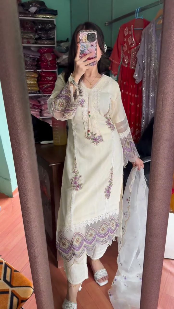 Eid Special Embroidered Tesla Suit – Elegant Festive Wear