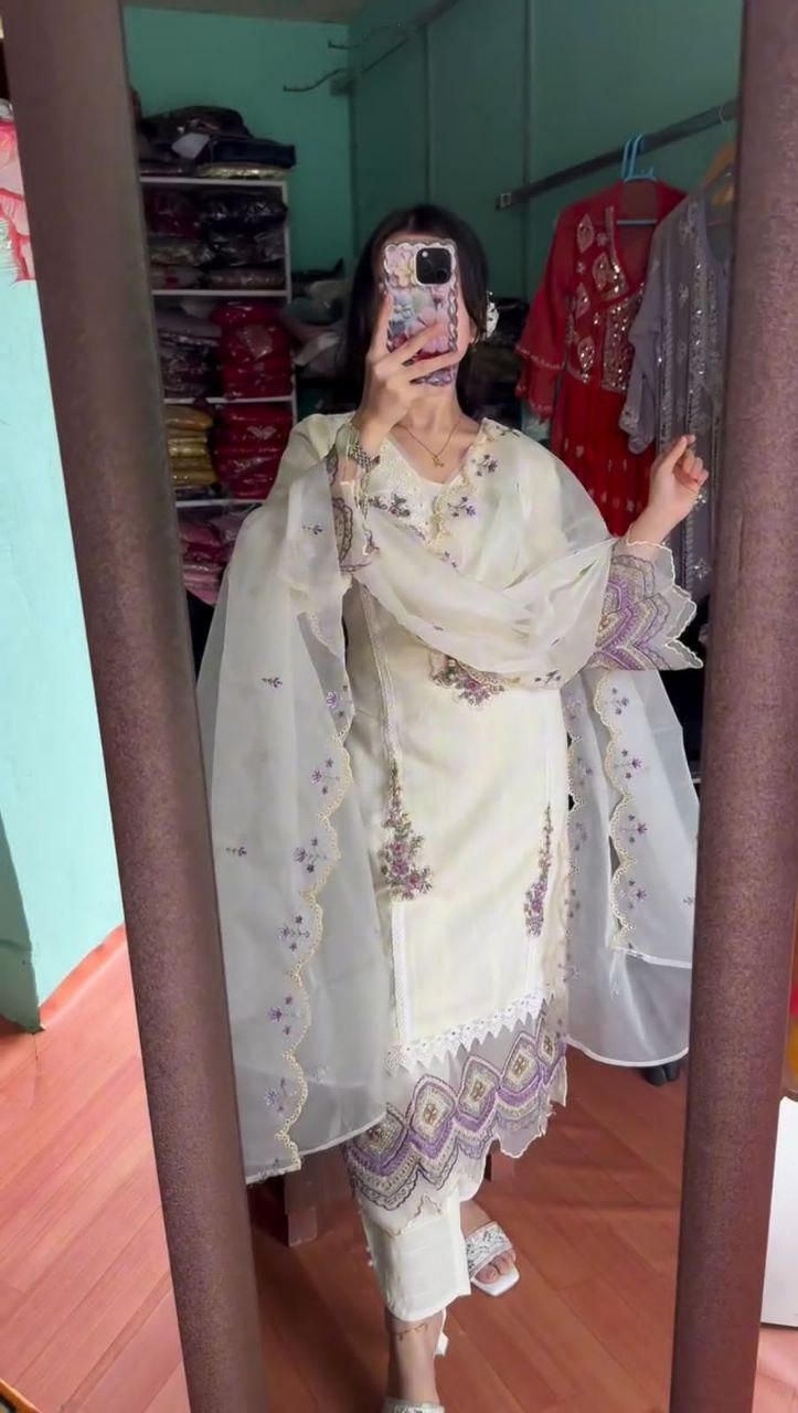 Eid Special Embroidered Tesla Suit – Elegant Festive Wear