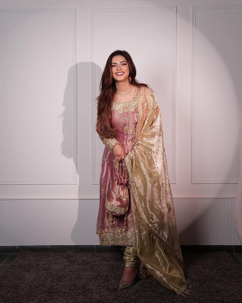 Elegant Jimmy Choo Fabric Embroidered Top & Pant with Dupatta β Premium Designer Wear
