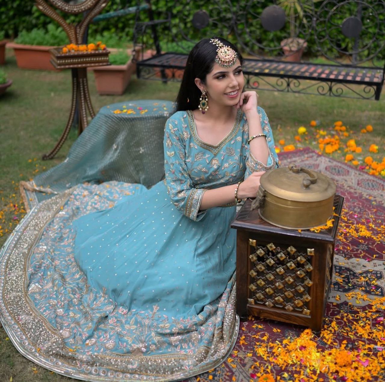 Elegant Embroidered Gown with Dupatta β Premium Party Wear Designer Gown