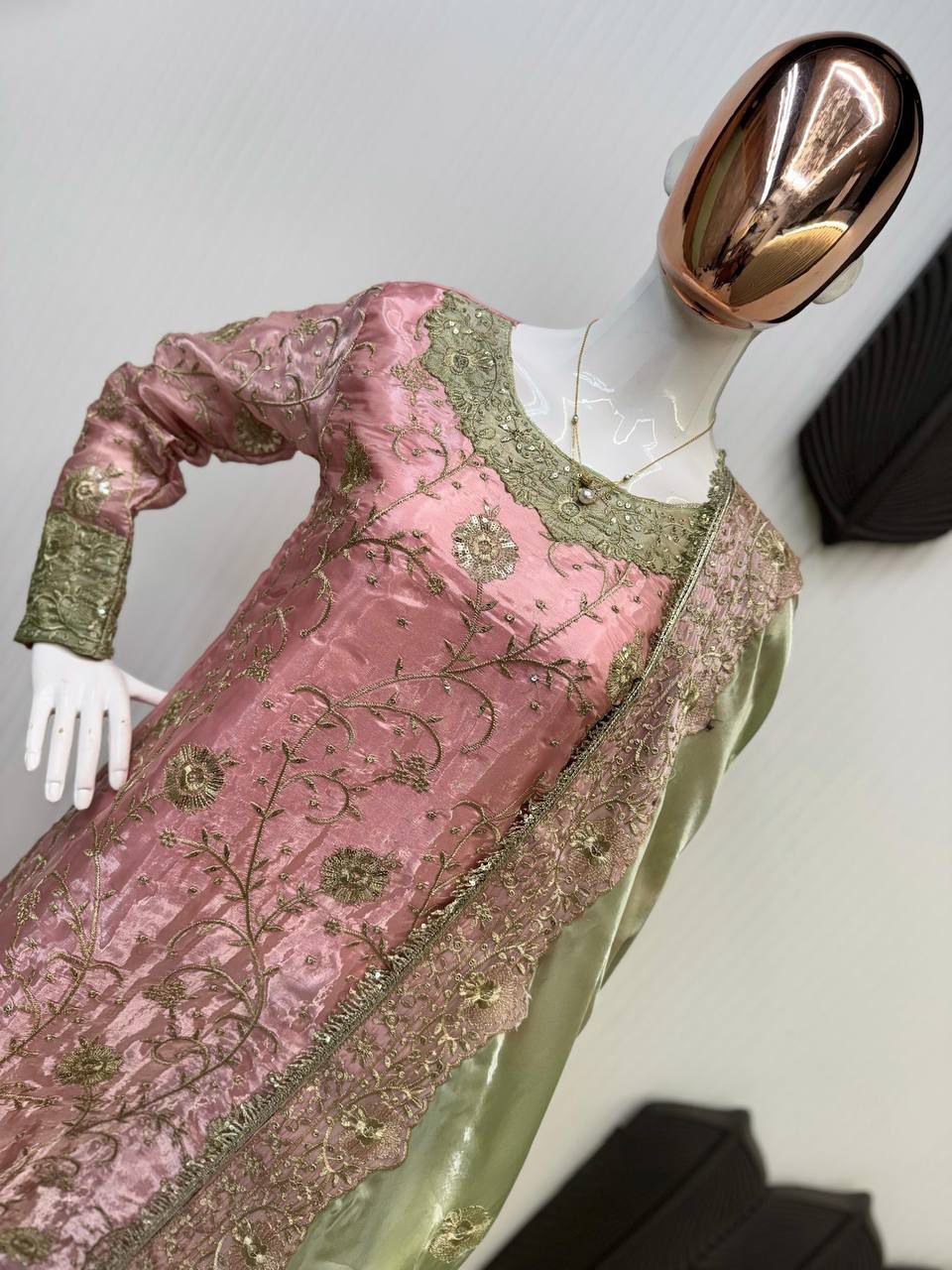 Eid Special Jimmy Choo Fabric Suit Set | Heavy Sequin Embroidery Top, Pant & Dupatta