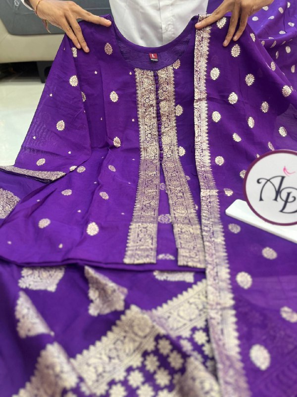 Wedding Special Dhawani Banarasi Sharara Set With Premium Banarasi Silk Fabric