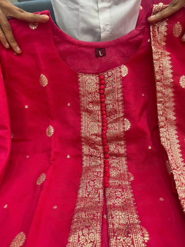 Wedding Special Dhawani Banarasi Sharara Set With Premium Banarasi Silk Fabric