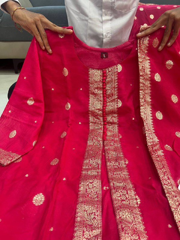 Wedding Special Dhawani Banarasi Sharara Set With Premium Banarasi Silk Fabric