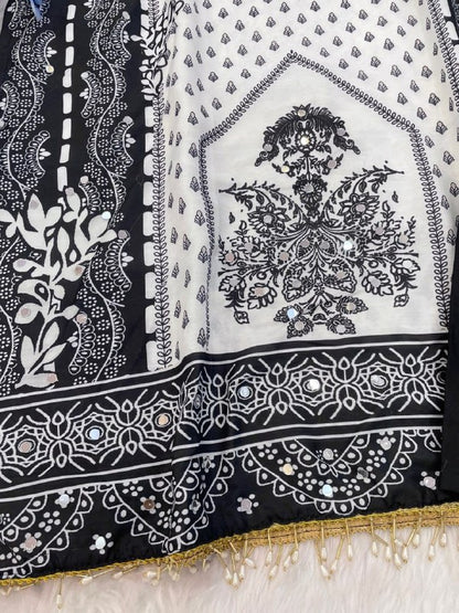 Festive & Party Wear Heavy Muslin Cotton Suit Set