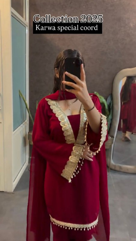 Designer Party Wear 3-Piece Suit Set – Heavy Faux Georgette with Embroidery Sequence Work