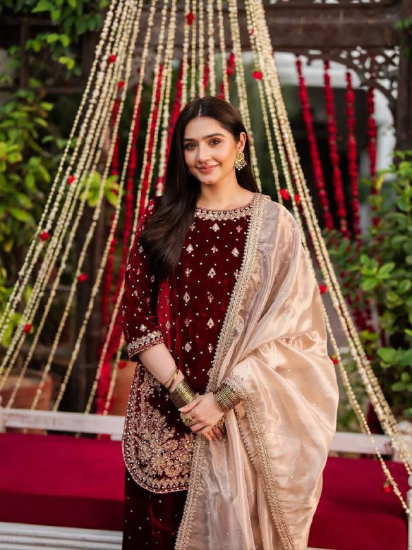 Fully Stitched Viscose Velvet Party Wear Maroon 3-Piece Suit Set