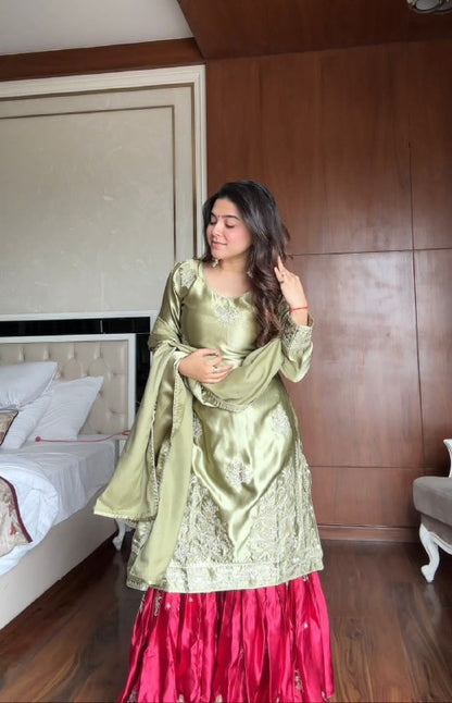 Heavy Viscose Velvet Palazzo Set Perfect for Weddings  and Special Evening Events