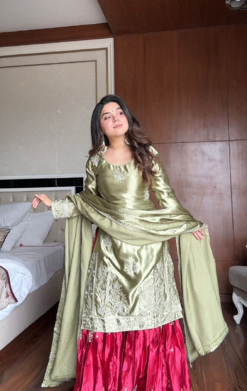 Heavy Viscose Velvet Palazzo Set Perfect for Weddings  and Special Evening Events