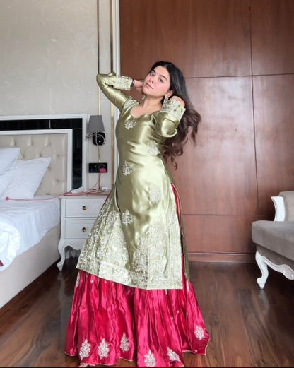 Heavy Viscose Velvet Palazzo Set Perfect for Weddings  and Special Evening Events