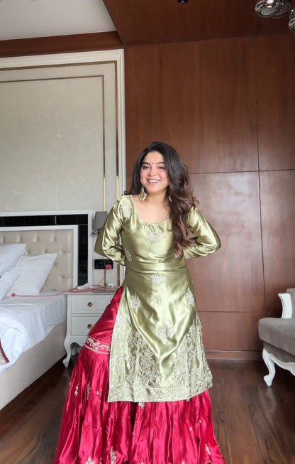 Heavy Viscose Velvet Palazzo Set Perfect for Weddings  and Special Evening Events