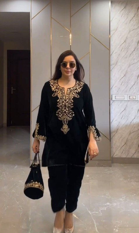 Premium Party Wear Velvet Top & Bottom Set