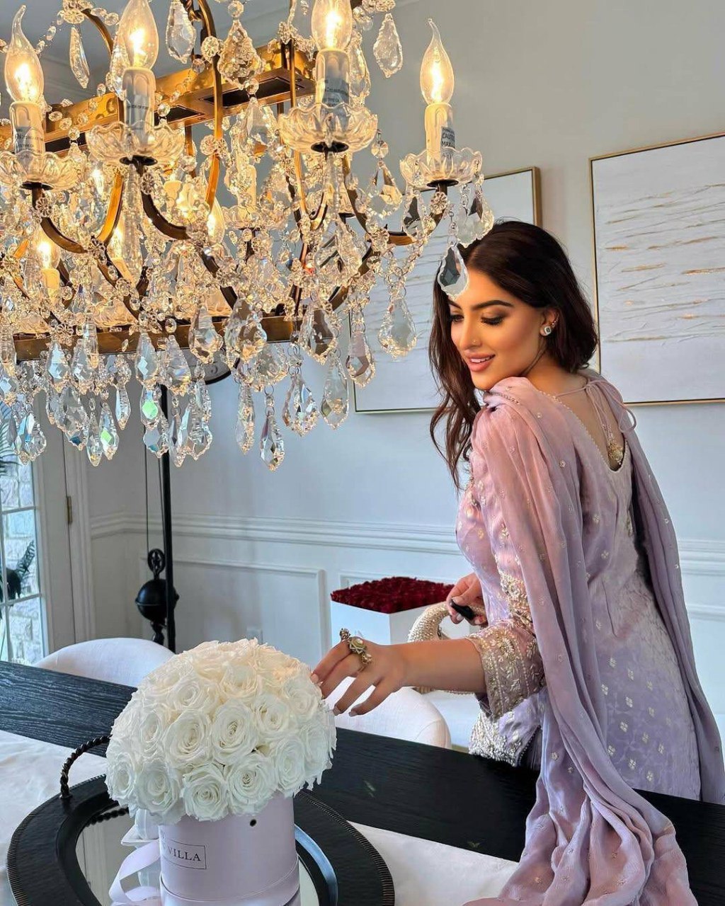 Premium Cosmos Simar Silk Purple Kurti Palazzo for Women with Dupatta Set