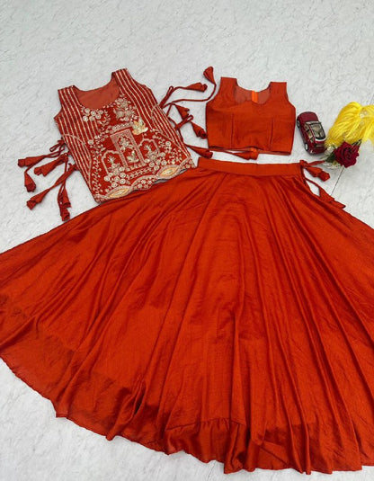 Festival Special Vichitra Silk Lehenga Choli – Heavy Thread & Sequins