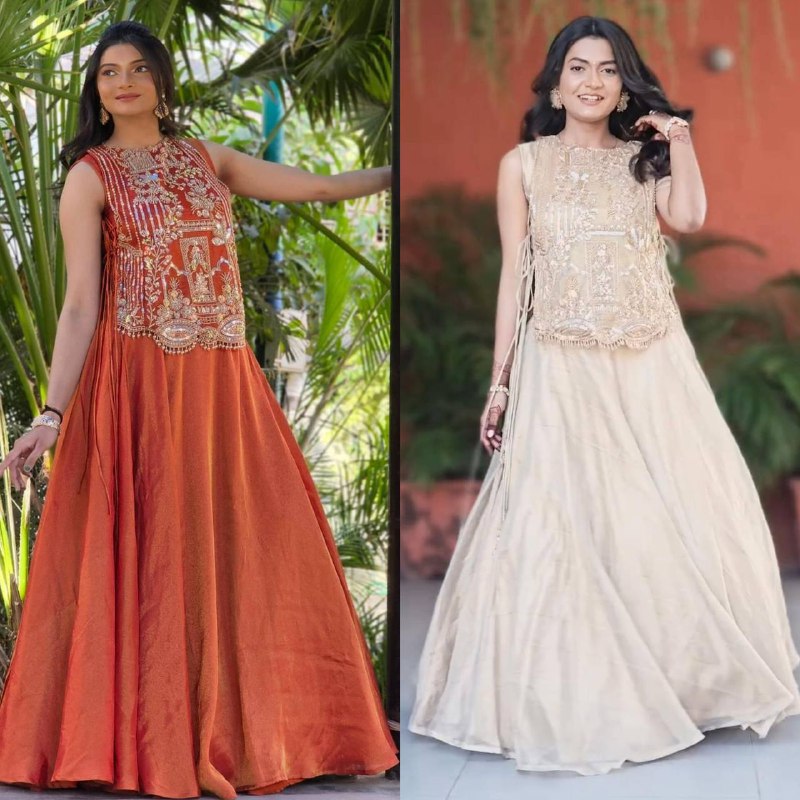 Festival Special Vichitra Silk Lehenga Choli – Heavy Thread & Sequins
