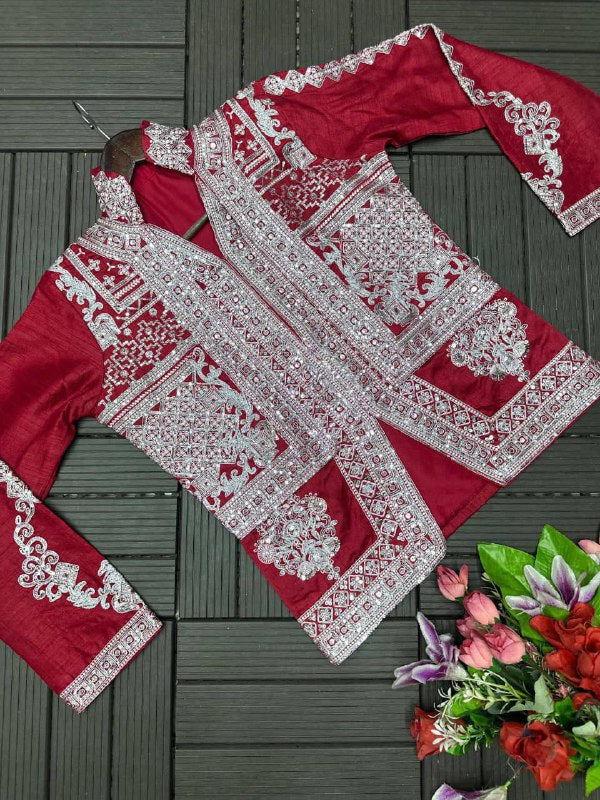 SUPER TRENDING DESIGNER SAREE WITH EMBROIDERED KOTI