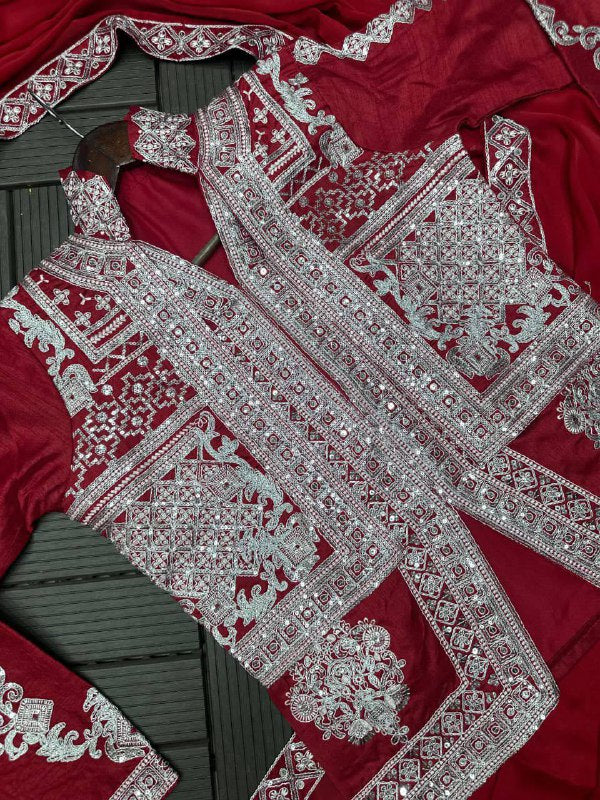 SUPER TRENDING DESIGNER SAREE WITH EMBROIDERED KOTI