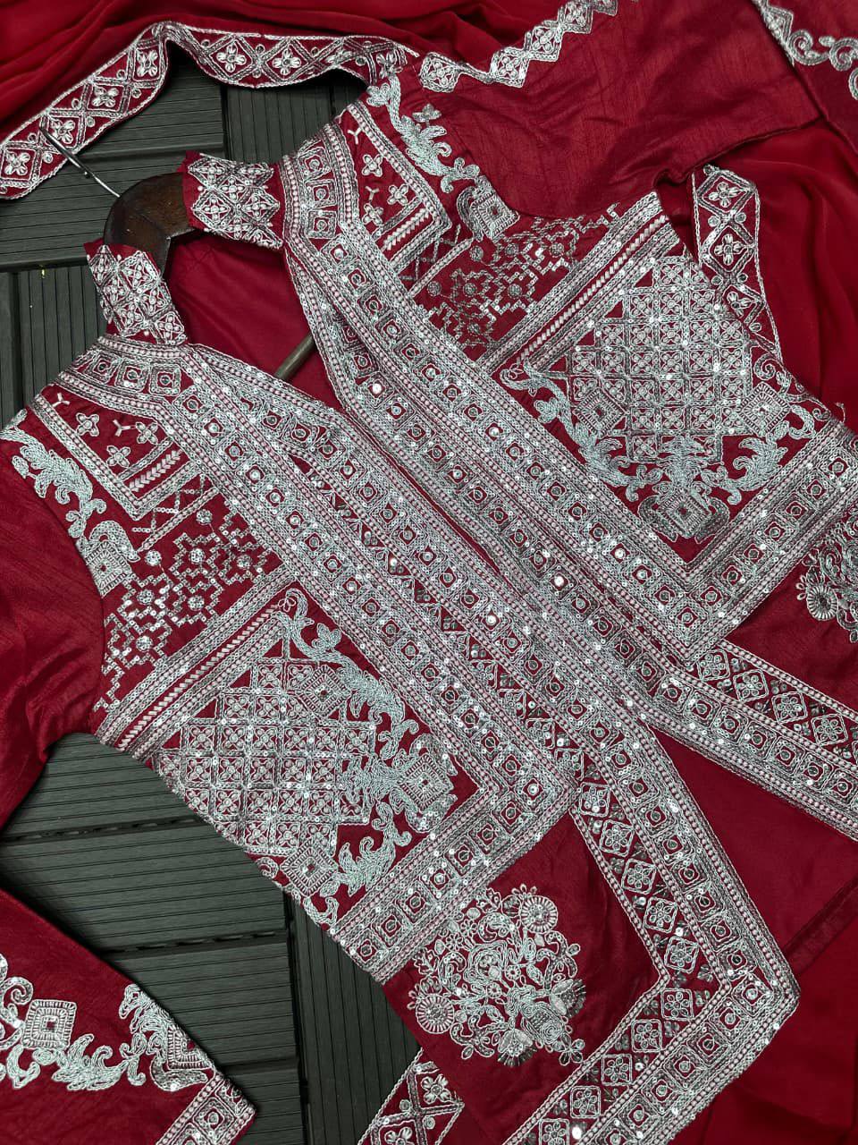Trending Rangoli Saree with Embroidery Sequins Work & Banglori Jacket