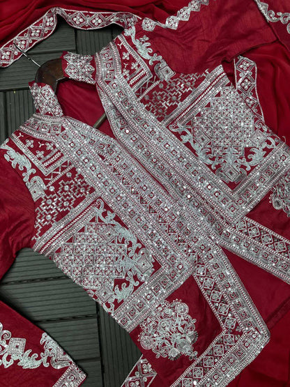 Trending Rangoli Saree with Embroidery Sequins Work & Banglori Jacket