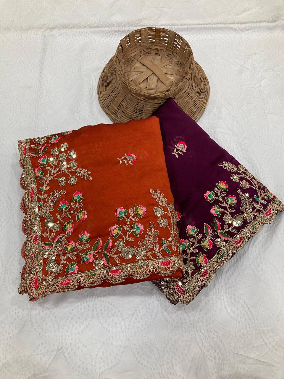 Party Wear Black Rangoli Silk Saree – Embroidery Sequins Work