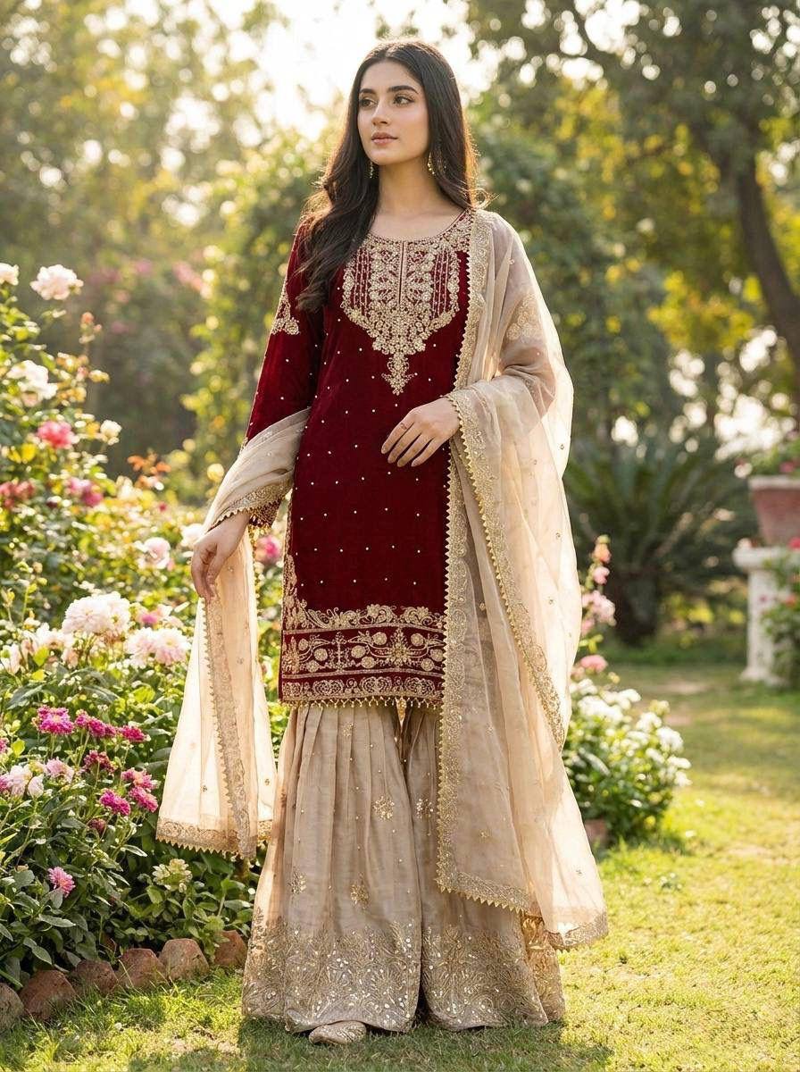 Premium GMY Silk Top‑Bottom & Dupatta Set