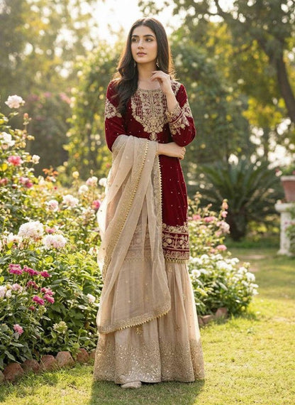 Premium GMY Silk Top‑Bottom & Dupatta Set
