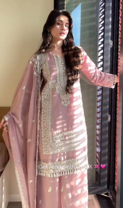 Premium Heavy Fox Georgette Party Wear Set – Embroidery