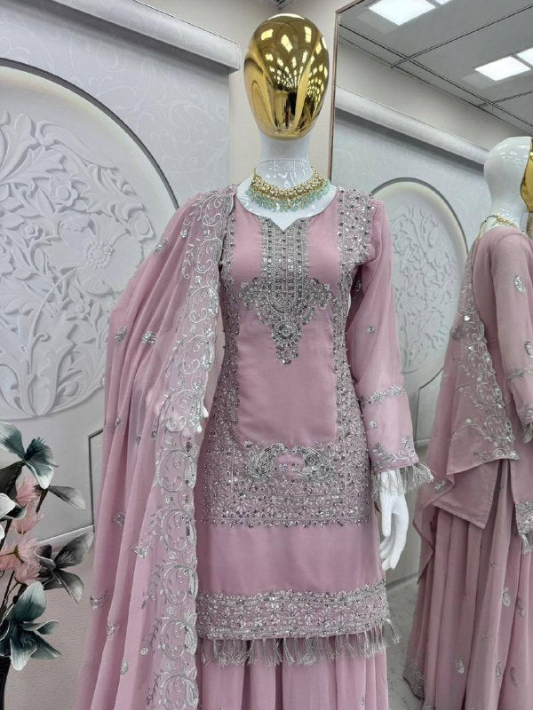 Premium Heavy Fox Georgette Party Wear Set – Embroidery