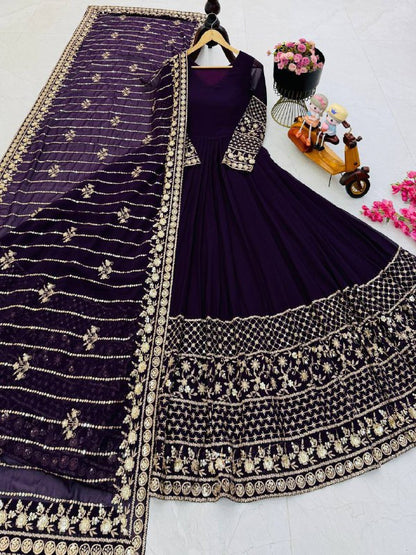 Premium Fox Georgette Anarkali Gown with Dupatta