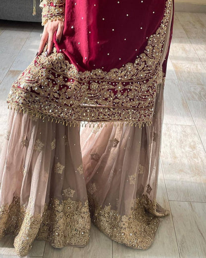 Heavy Faux Georgette Suit Set – Embroidery Coding Dori & Sequins Work