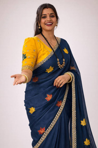 Rangoli Silk Saree – Original Jari Royal Mirror Work